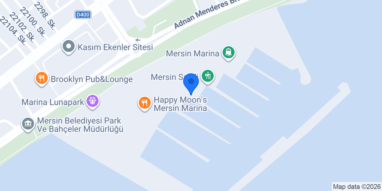 Özsüt Mersin Marina konumu