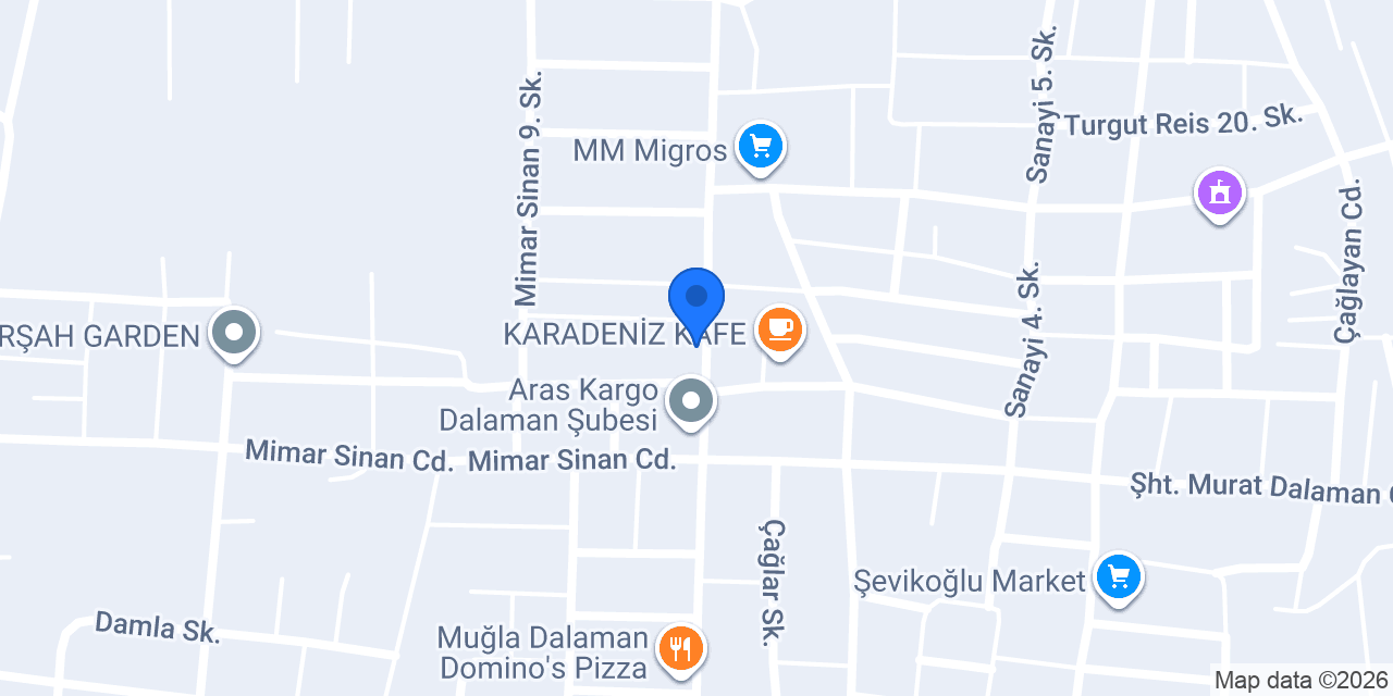 Dalaman Mersin Tantuni konumu