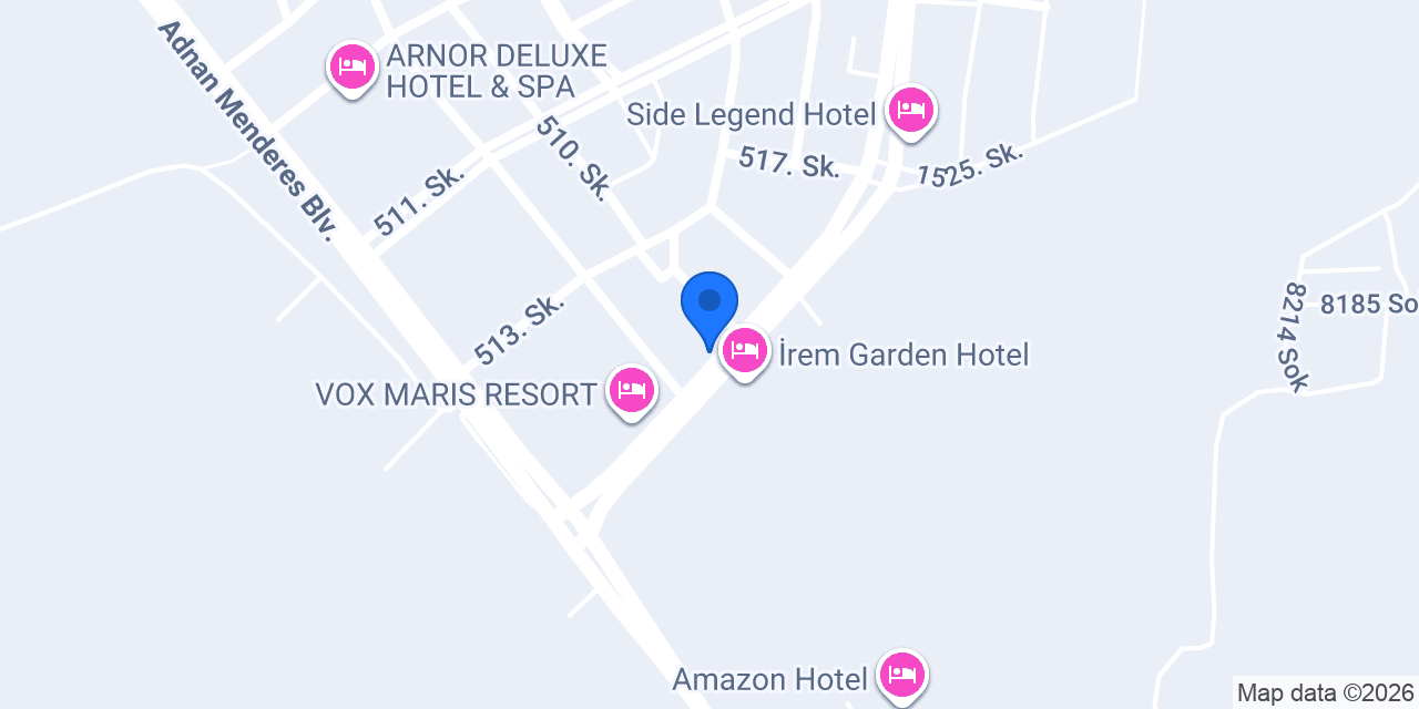 İrem Garden Hotel konumu