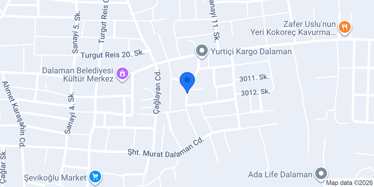 GÖZEN ÇATI DALAMAN MUĞLA konumu