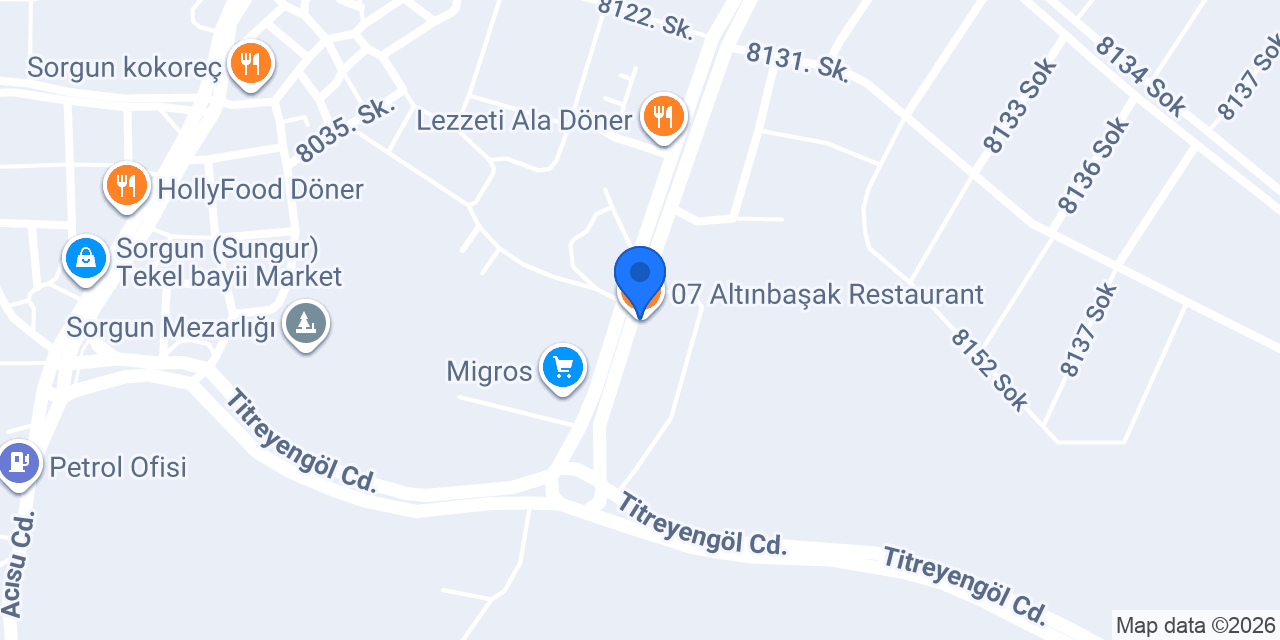 07 Altınbaşak Restaurant konumu