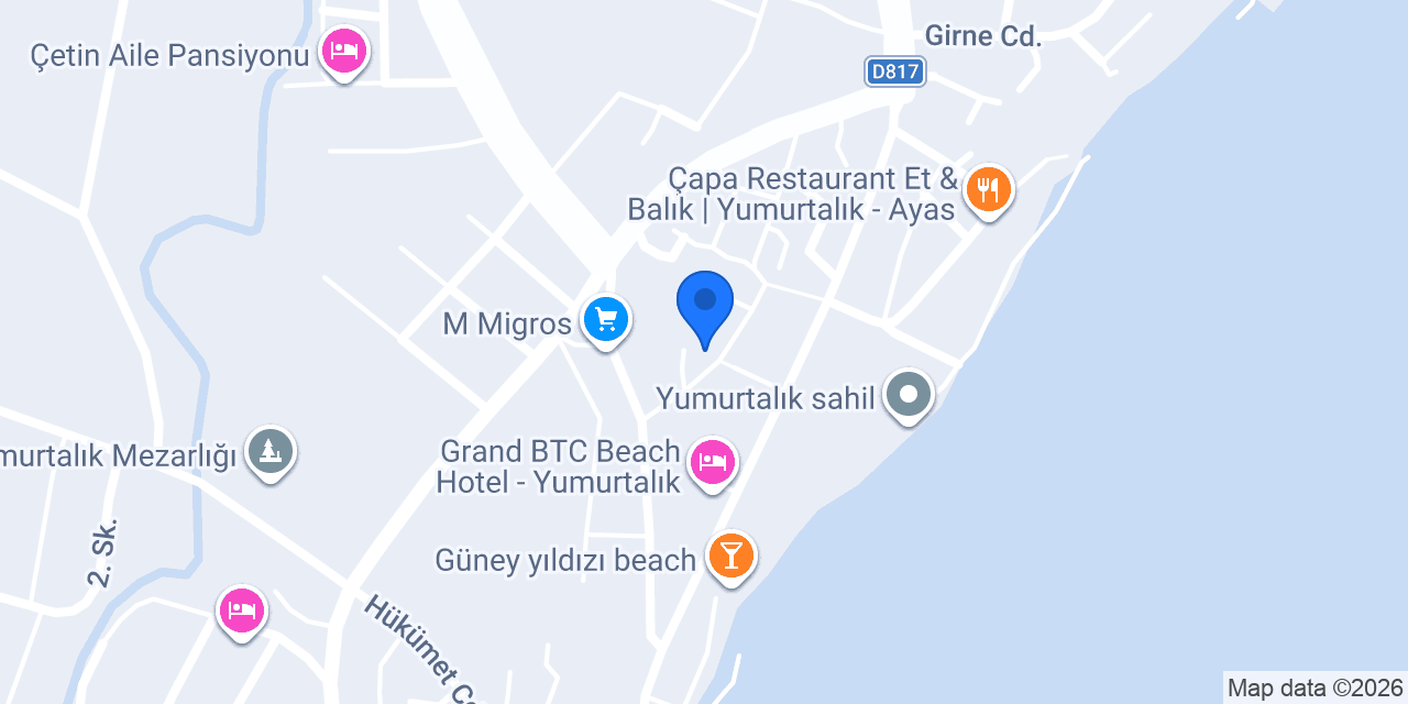 Gökçe Pansiyon - Yumurtalık konumu