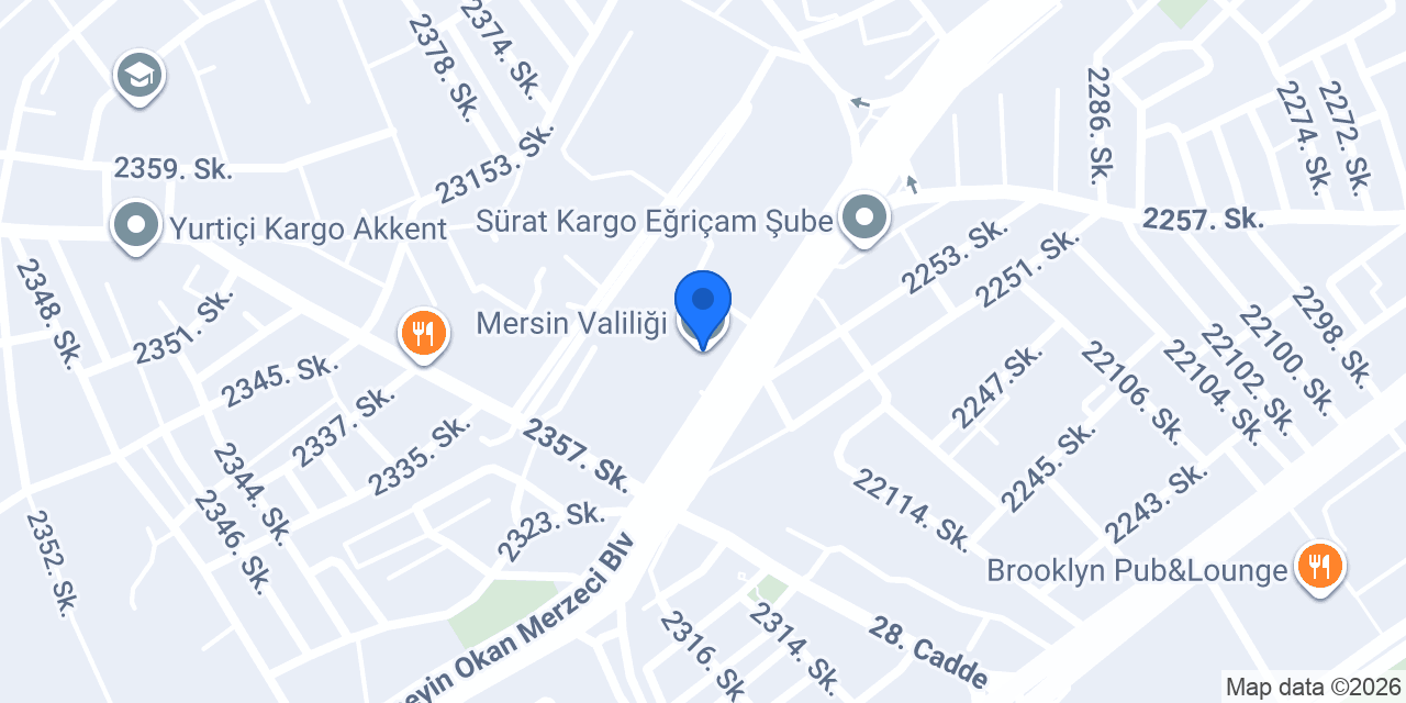 Mersin Valiliği konumu