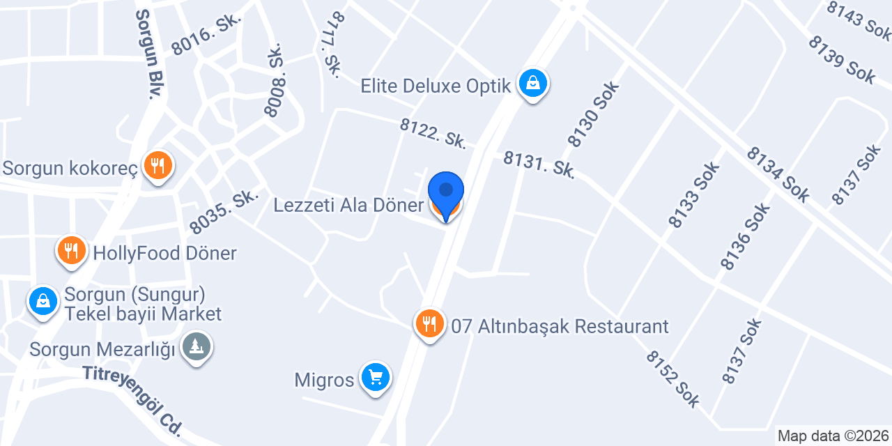 Lezzeti Ala Döner konumu