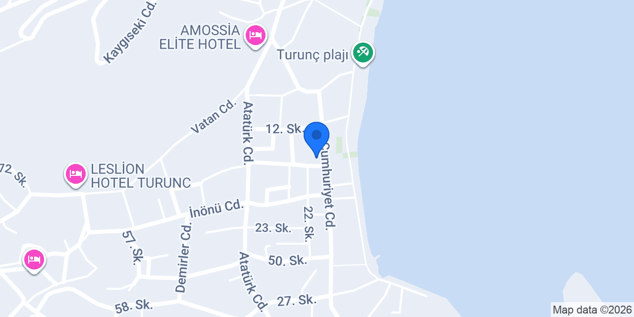 Gül Pansiyon Turunç konumu