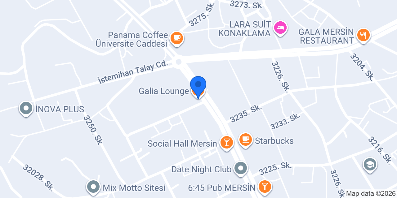 Galia Lounge konumu
