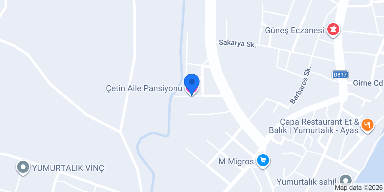 Çetin Aile Pansiyonu konumu