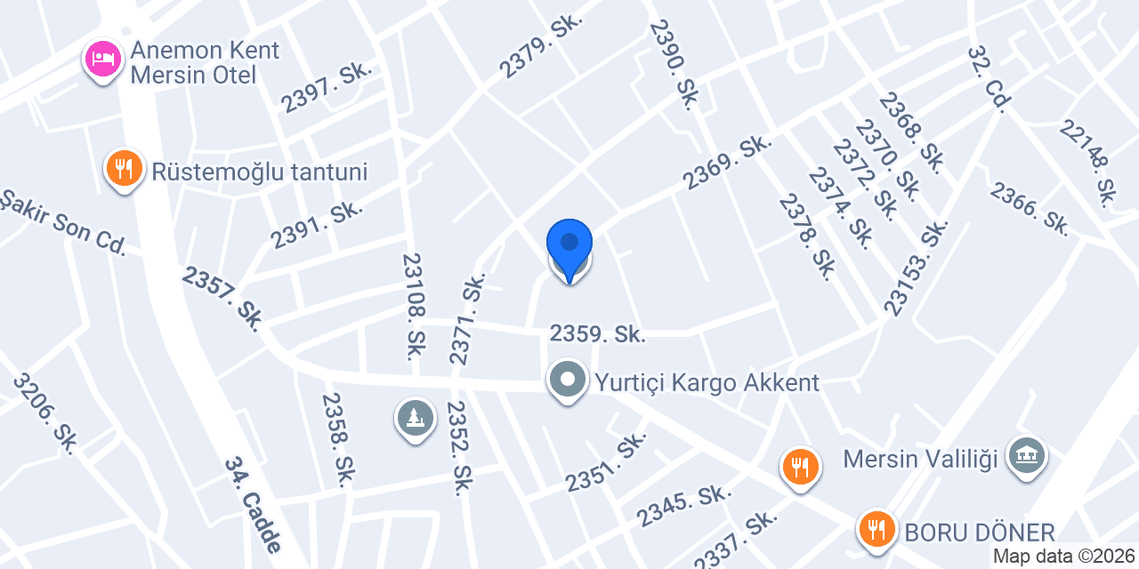 100. Yıl Akkent İlkokulu konumu