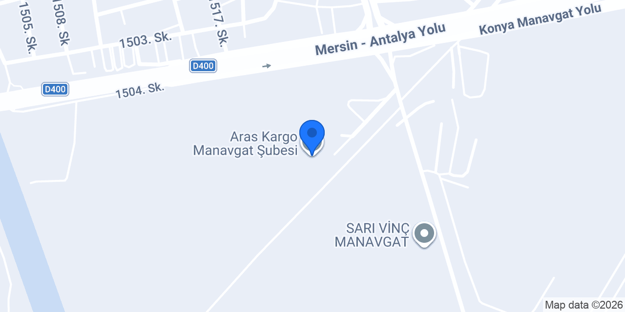 Aras Kargo Manavgat Şubesi konumu