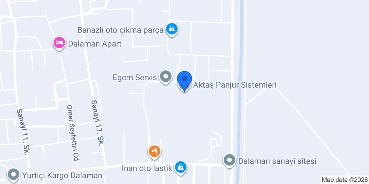 Aktaş Panjur Sistemleri konumu