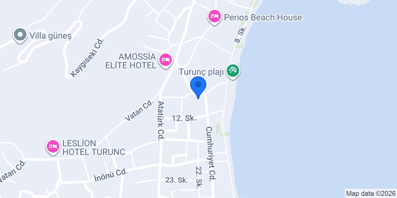 Zeus Turunç Hotel konumu