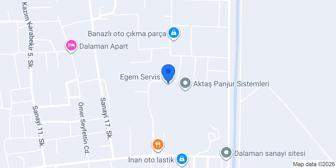 Egem Servis konumu