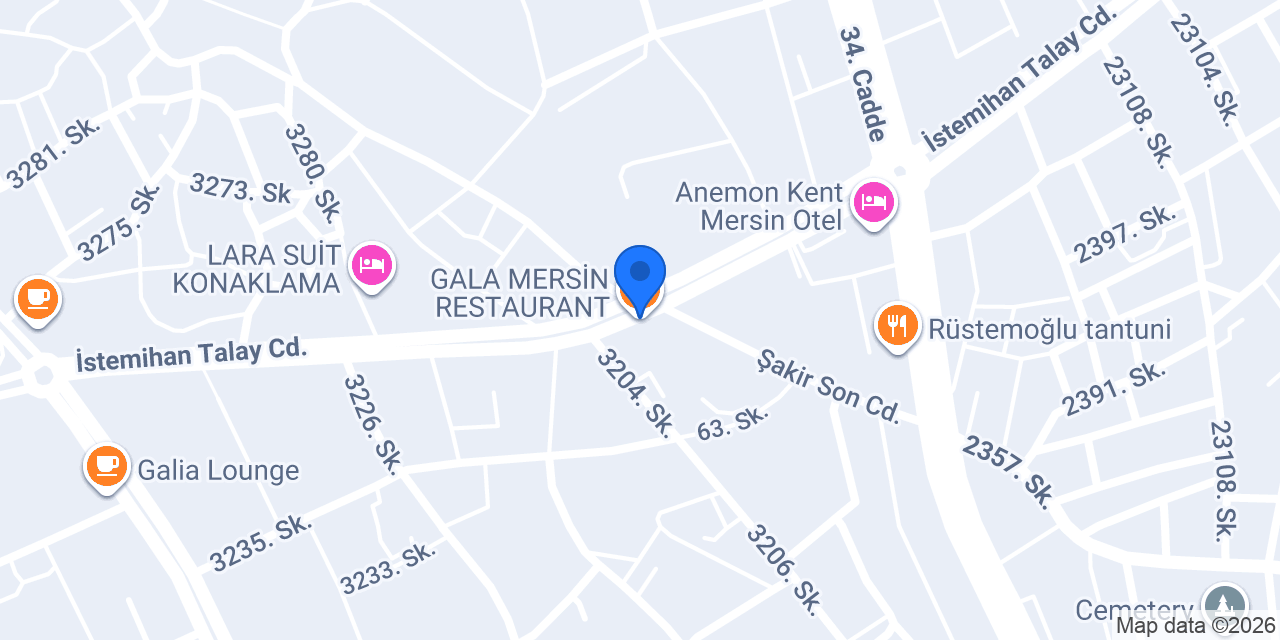 GALA MERSİN RESTAURANT konumu