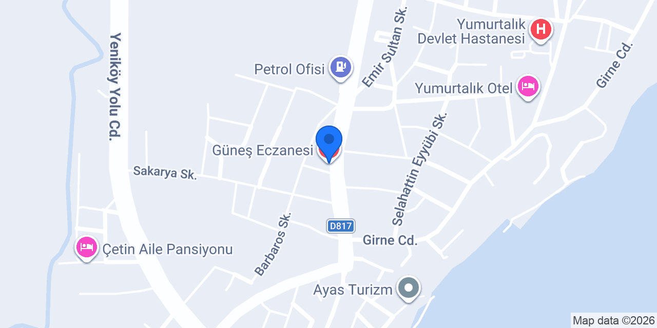 Güneş Eczanesi konumu