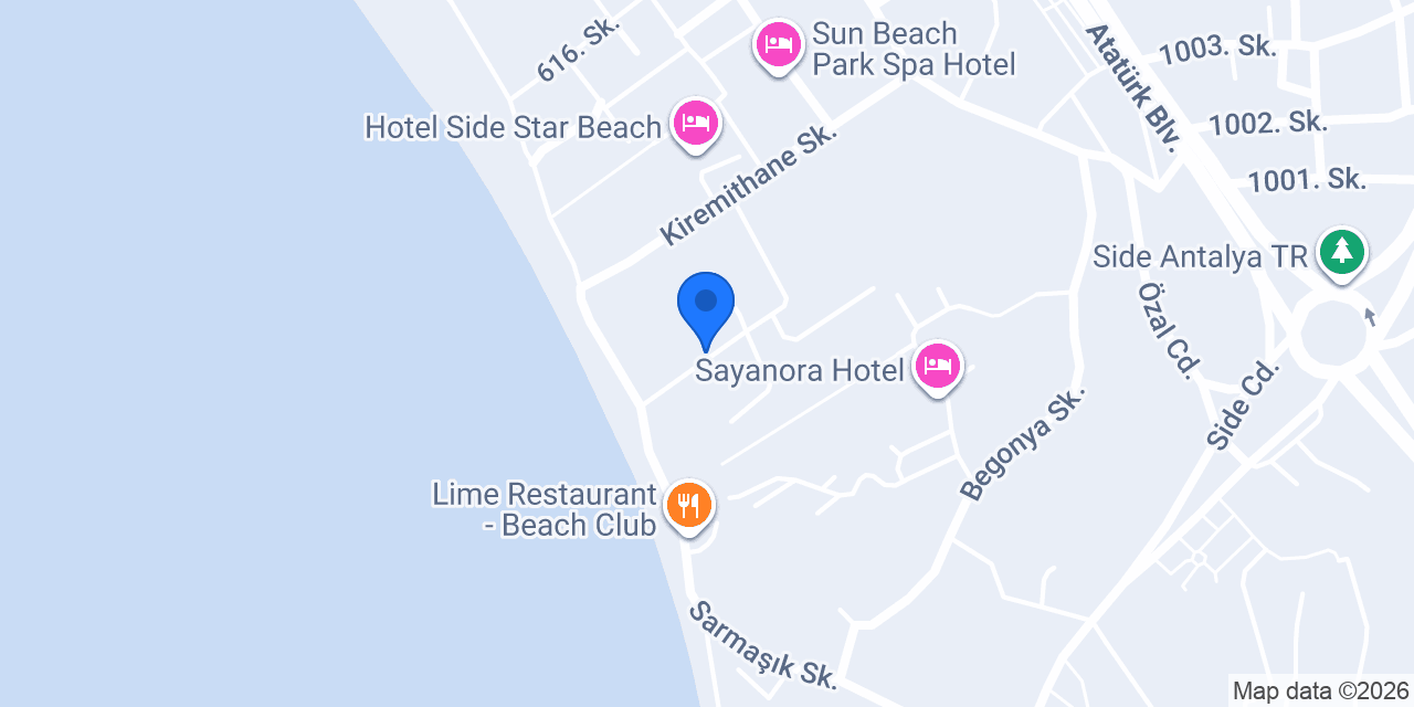 Kale Beach Hotel konumu