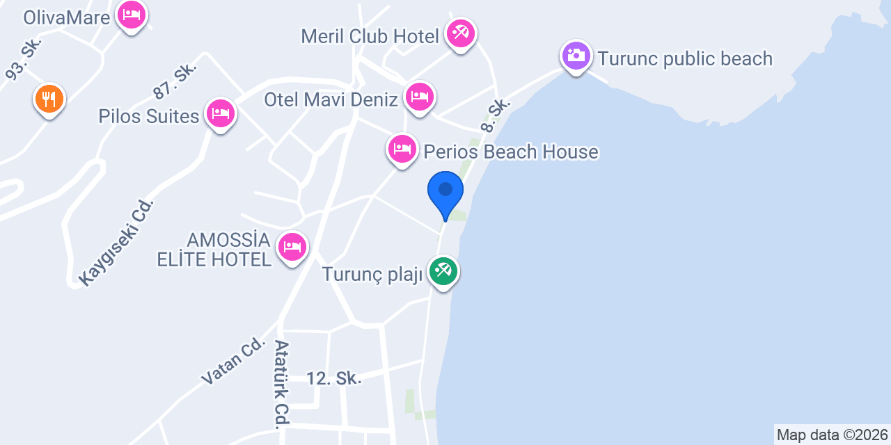 Pilos Beach konumu