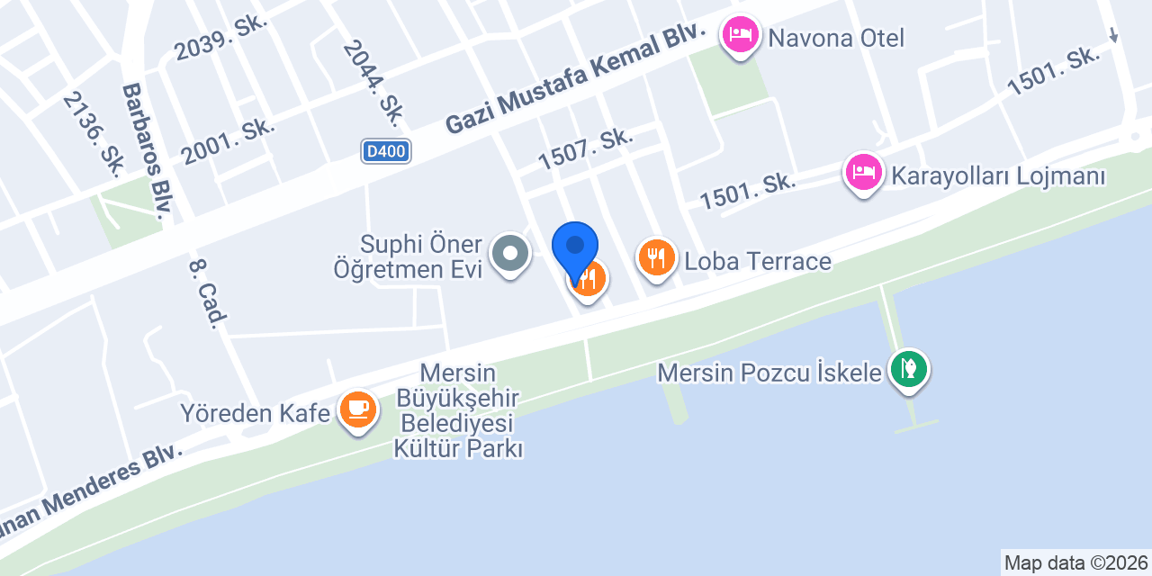 Mersin Ogretmenevi konumu