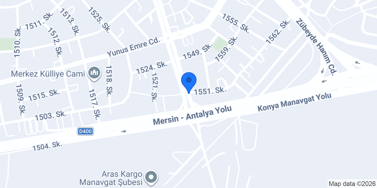 Ali’nin dükkanı Manavgat şubesi konumu