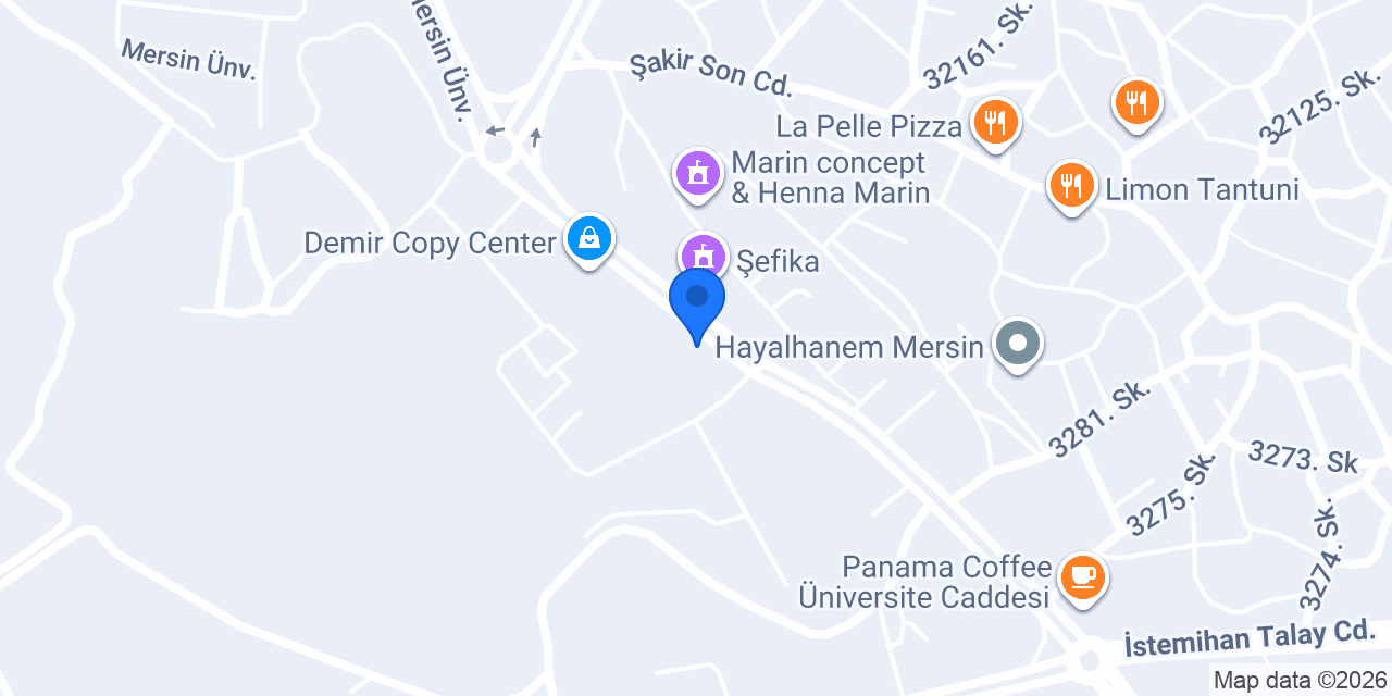 Lido Pizza Üniversite caddesi konumu