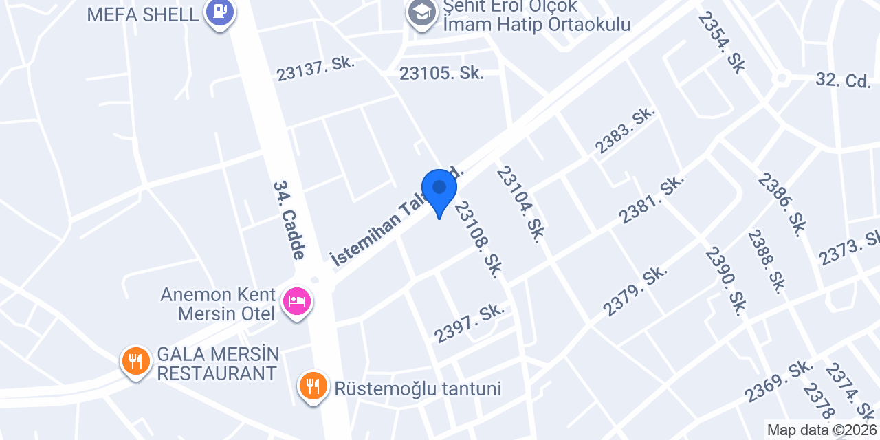 ADIBELLİ ARAÇ KİRALAMA / MERSİN konumu