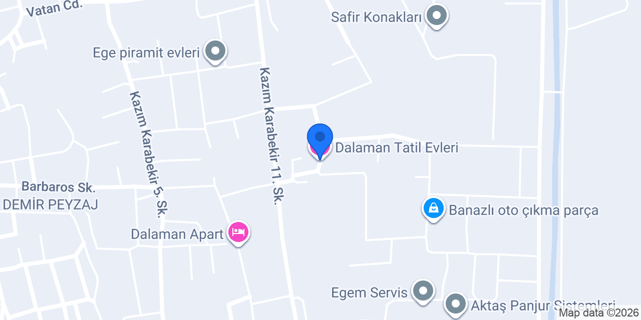 Dalaman Tatil Evleri konumu