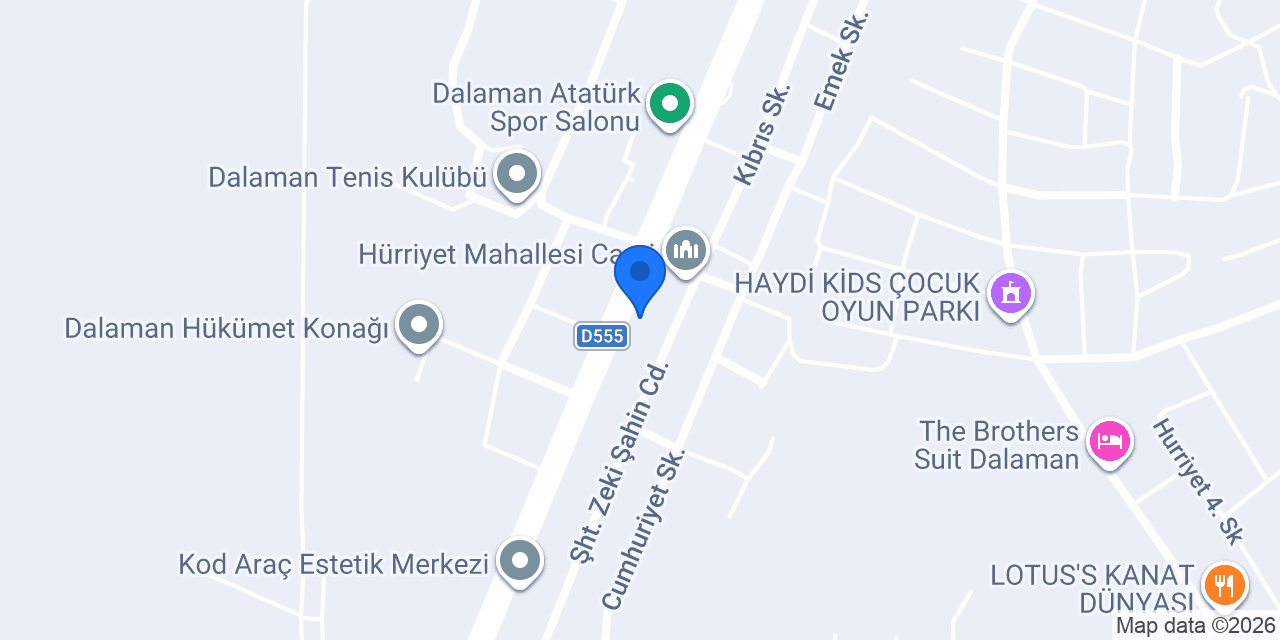 Cafe'deyiz Dalaman konumu