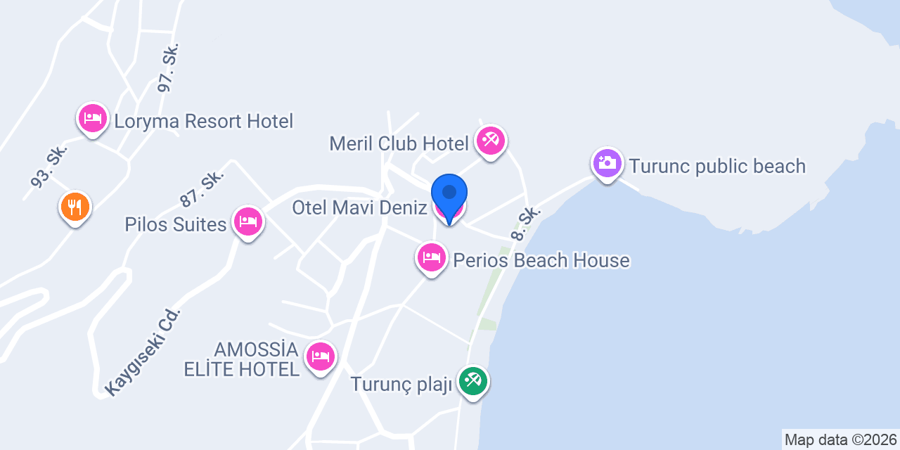 Otel Mavi Deniz konumu