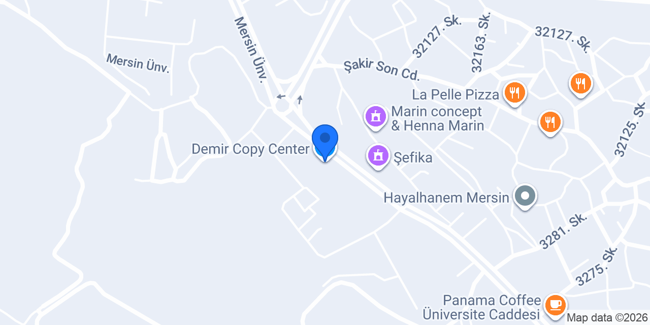 Demir Copy Center konumu