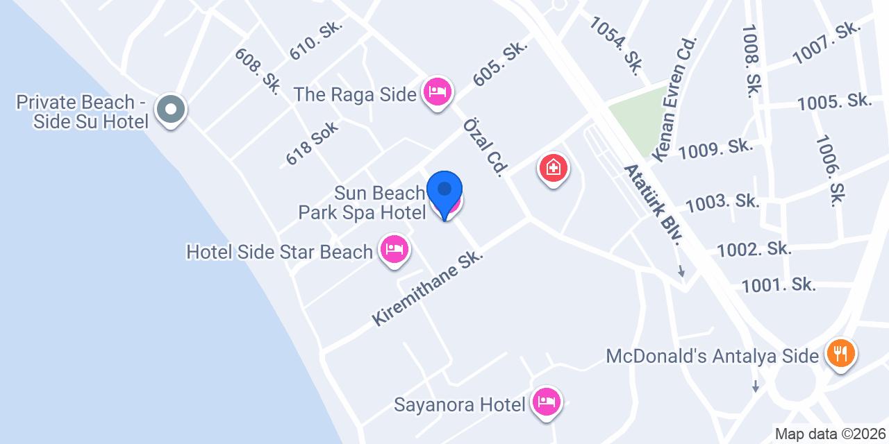 Sun Beach Park Spa Hotel konumu