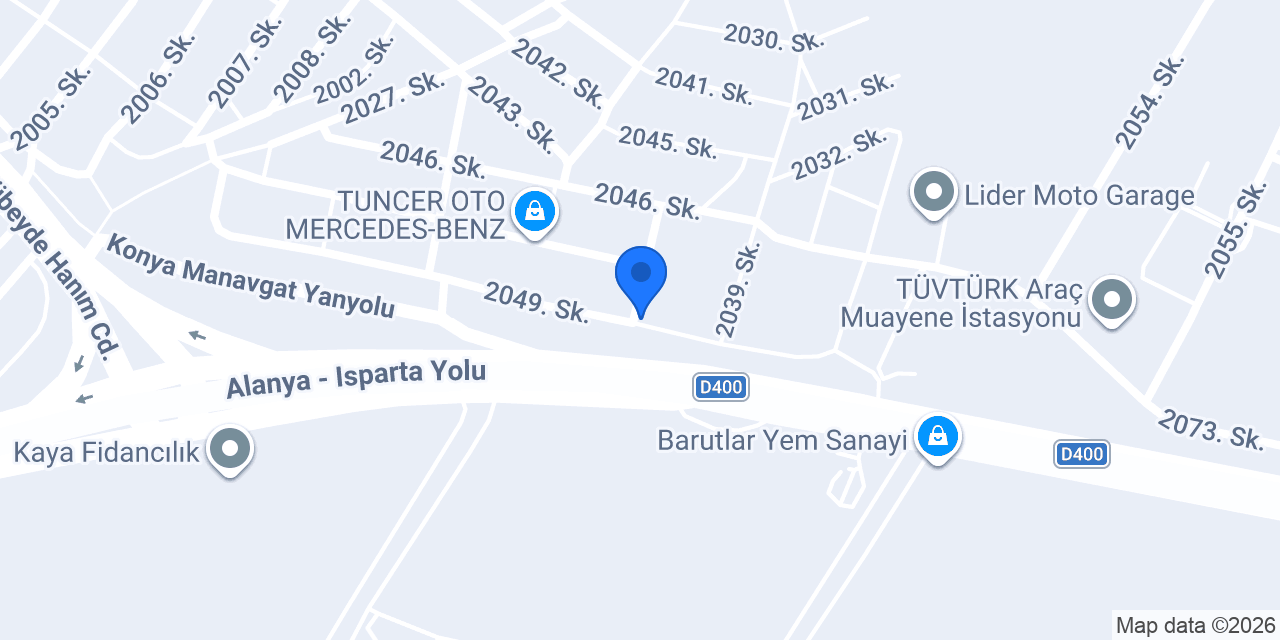 Kry Oto Lastik konumu