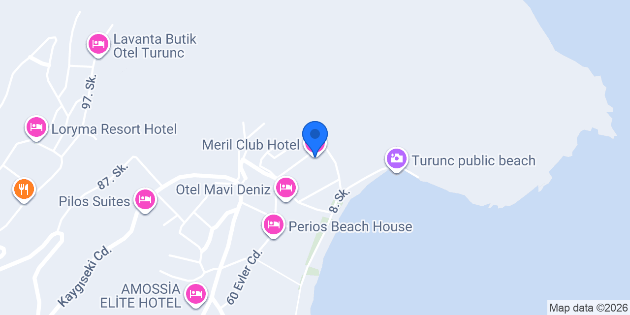 Meril Club Hotel konumu