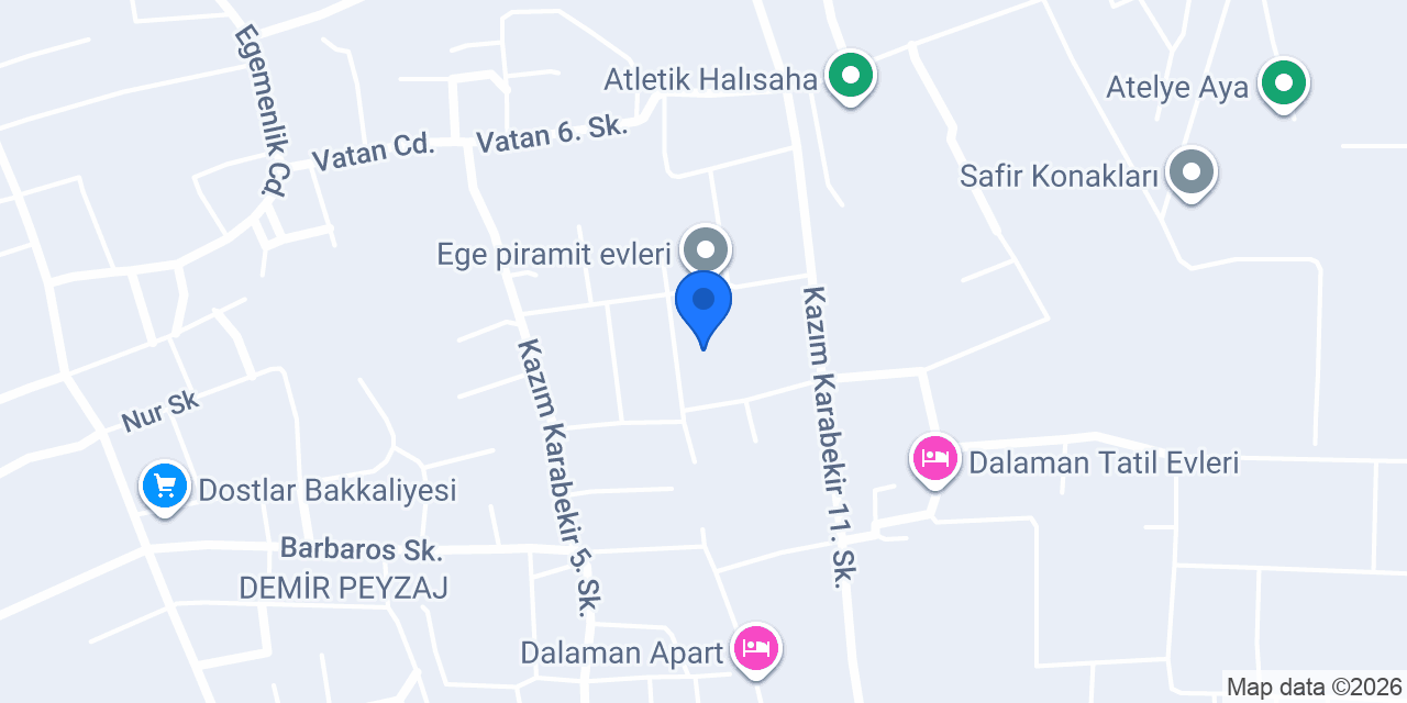 Dalaman Kiralık Evler konumu