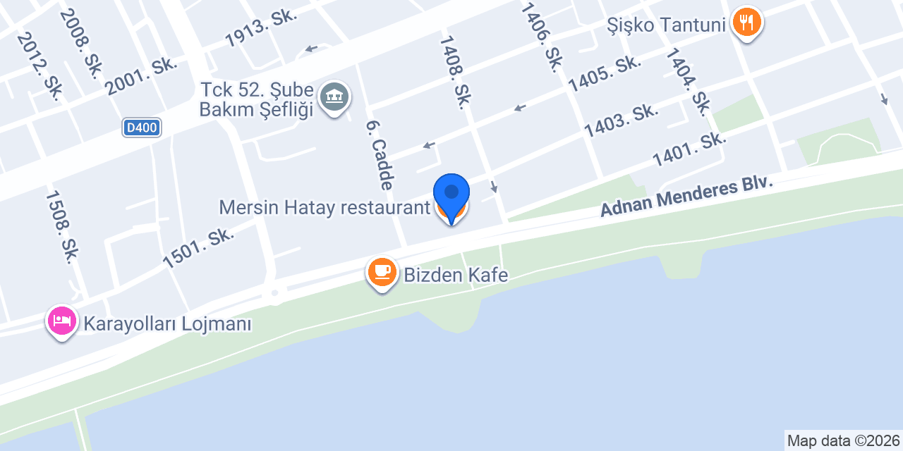 Mersin Hatay restaurant konumu