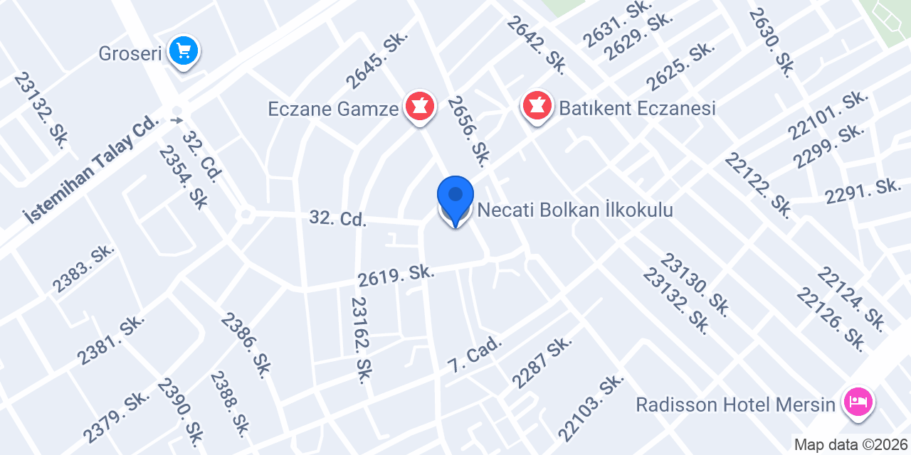Necati Bolkan İlkokulu konumu
