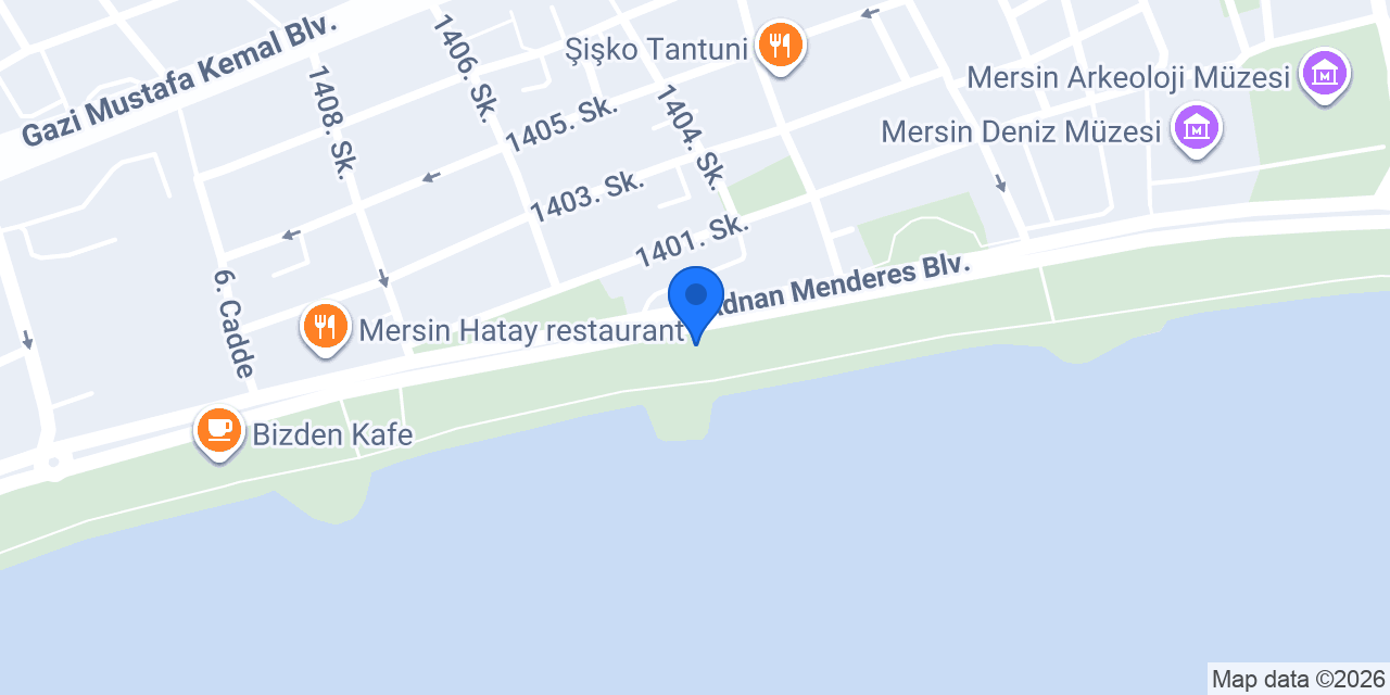 Denizden Restaurant konumu