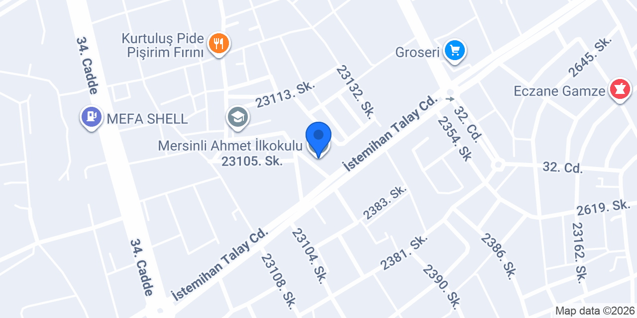 Mersinli Ahmet İlkokulu konumu