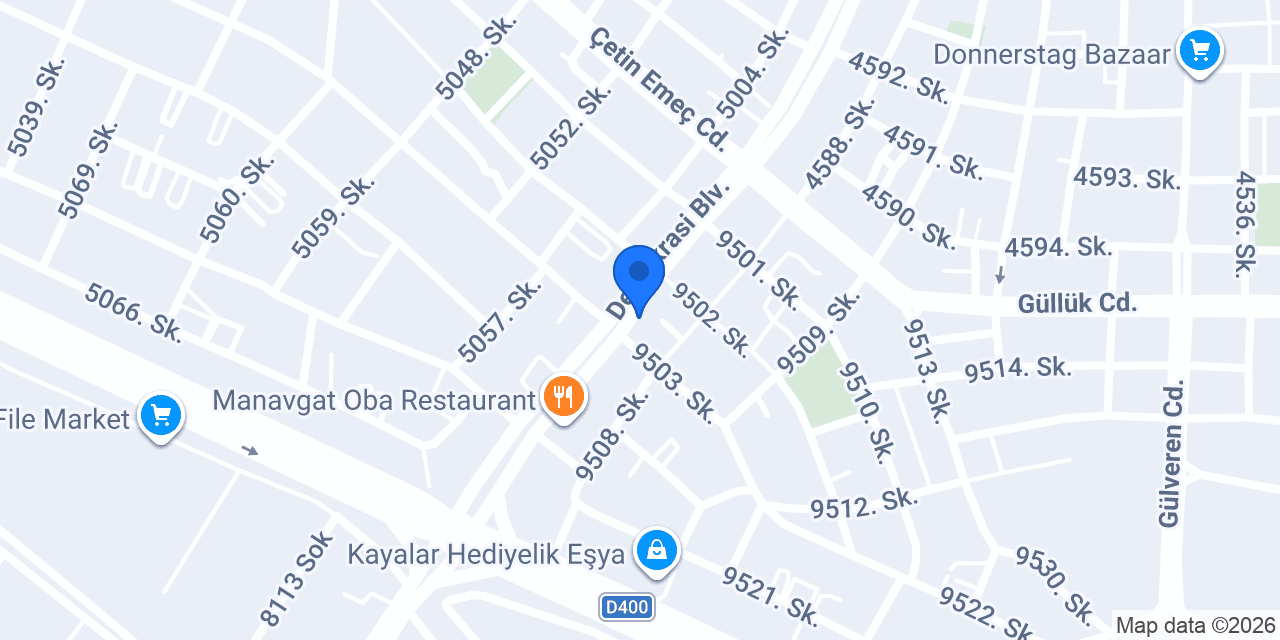 TEB Manavgat Şubesi konumu