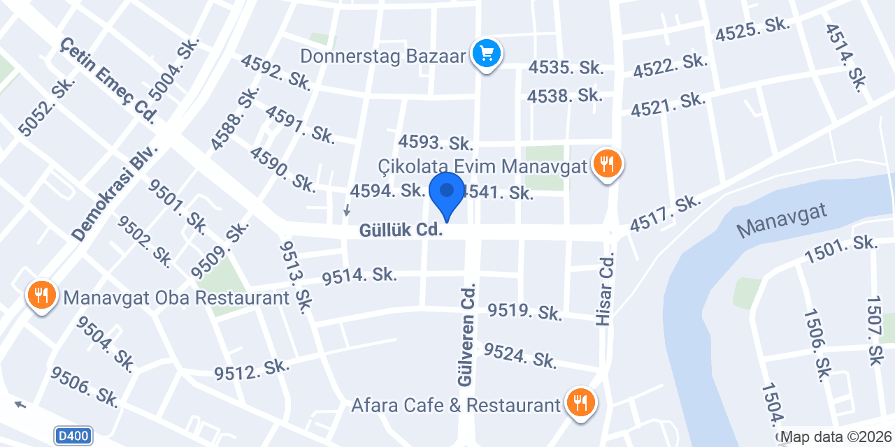 Cafe Bistro Lava Manavgat konumu