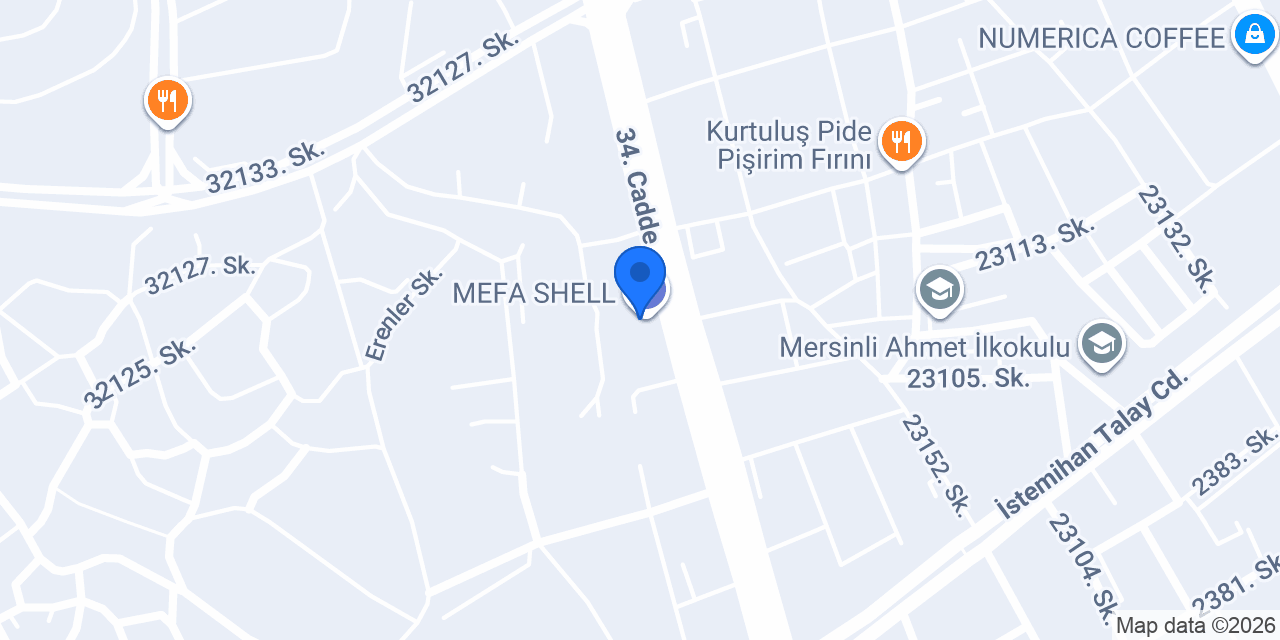 Shell Recharge Şarj İstasyonu konumu