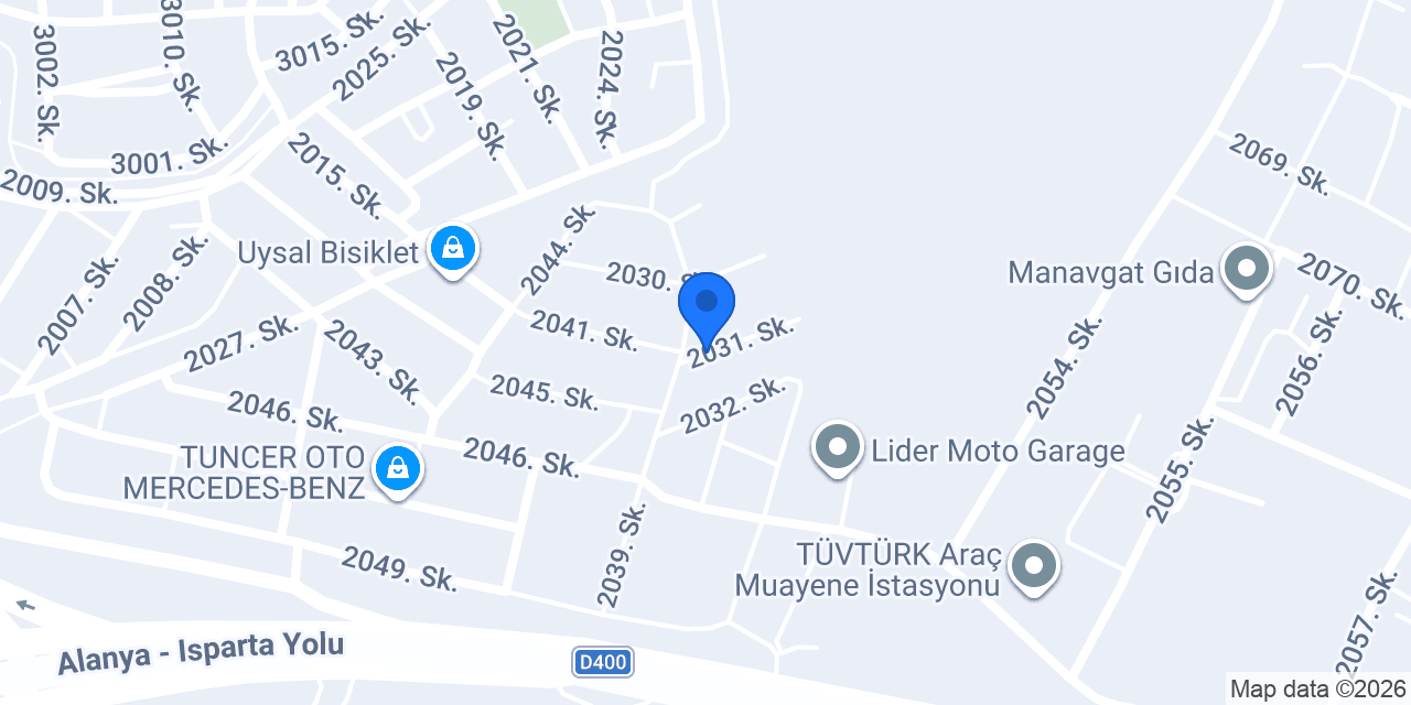 MANAVGAT TSK LAZER KESİM konumu