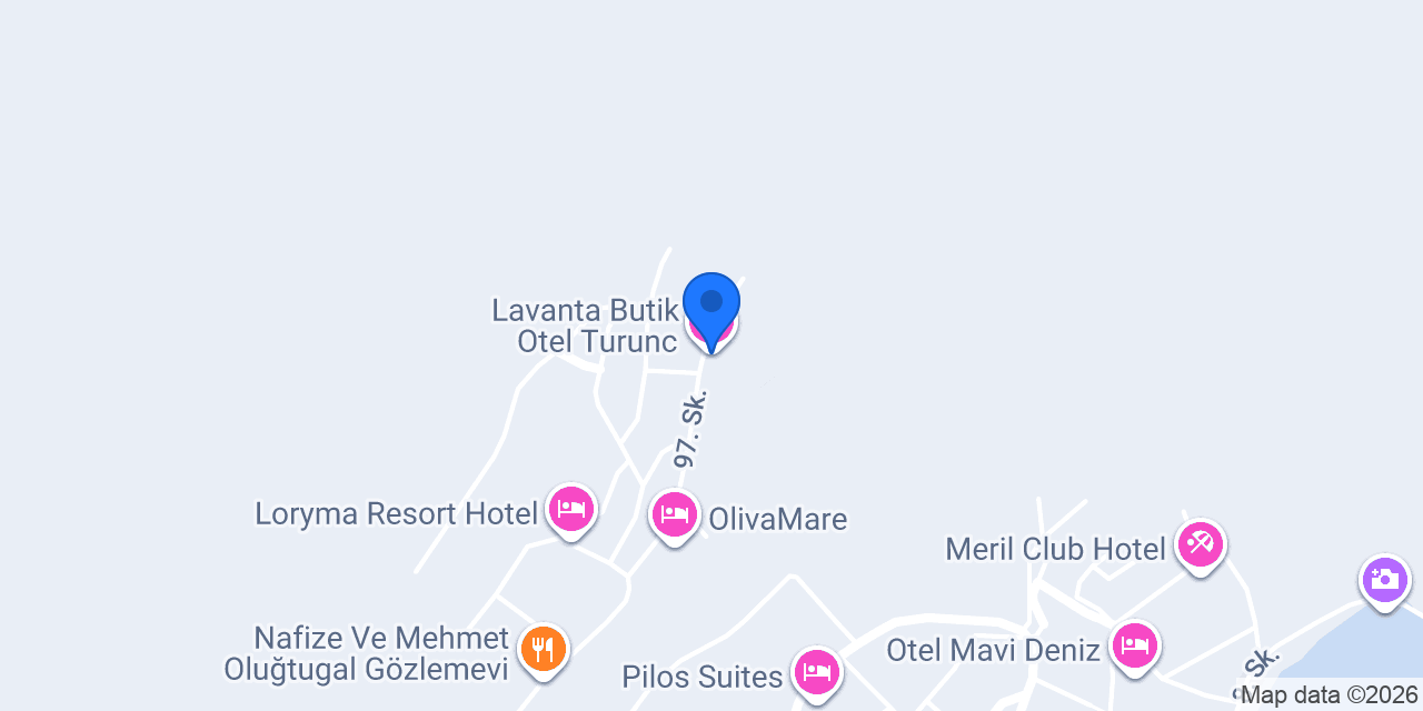 Lavanta Butik Otel Turunc konumu