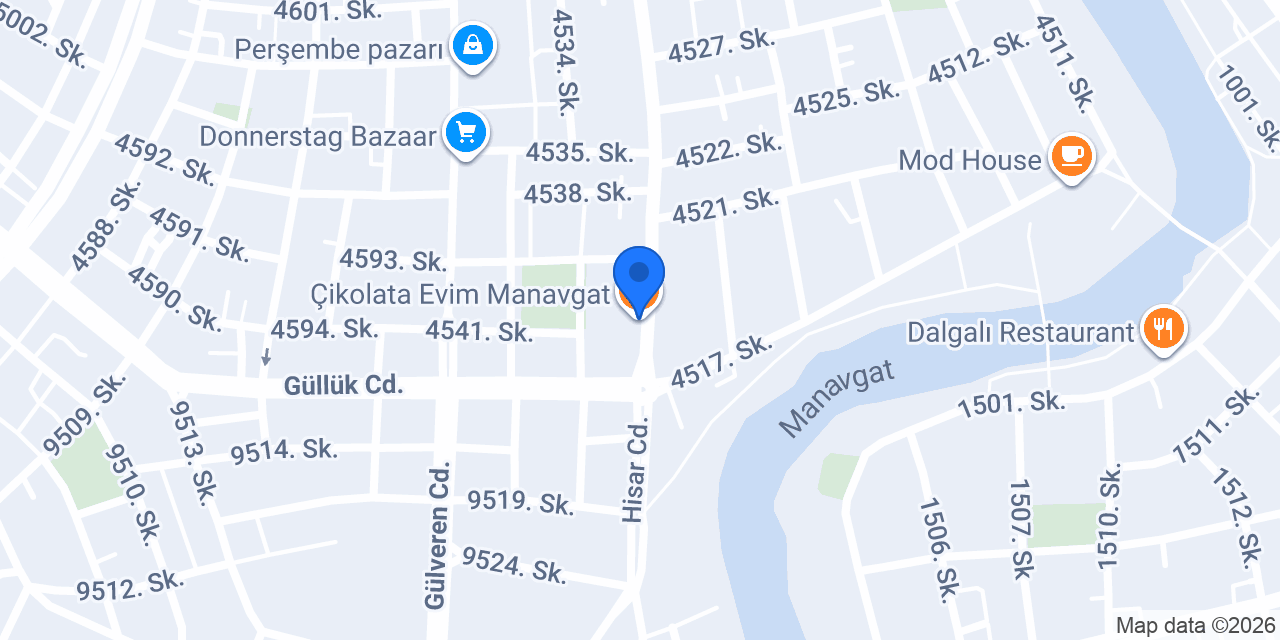 Çikolata Evim Manavgat konumu