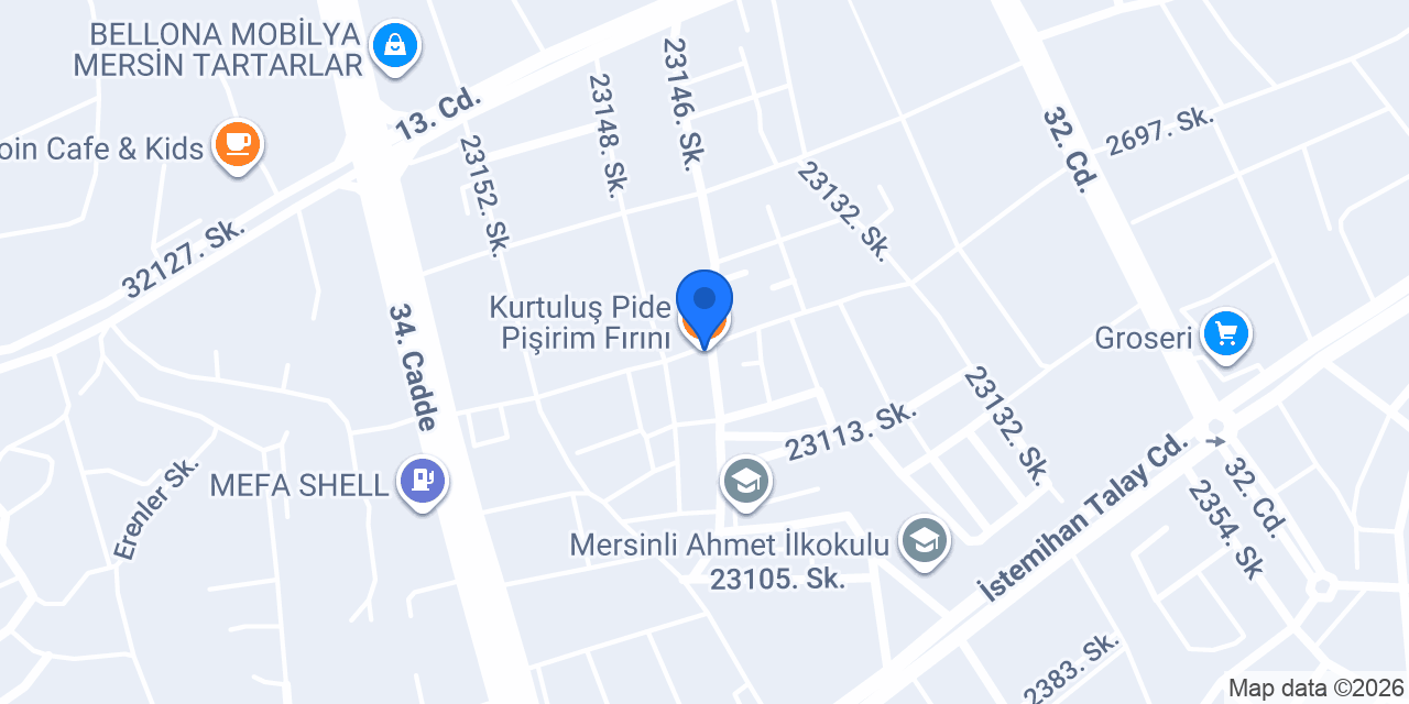Kurtuluş Pide Pişirim Fırını konumu