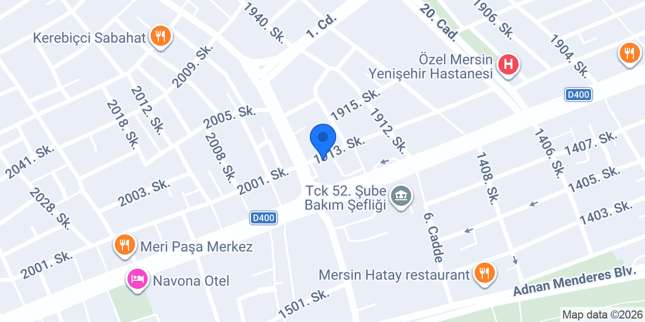Mersin Taksi Güvenevler konumu