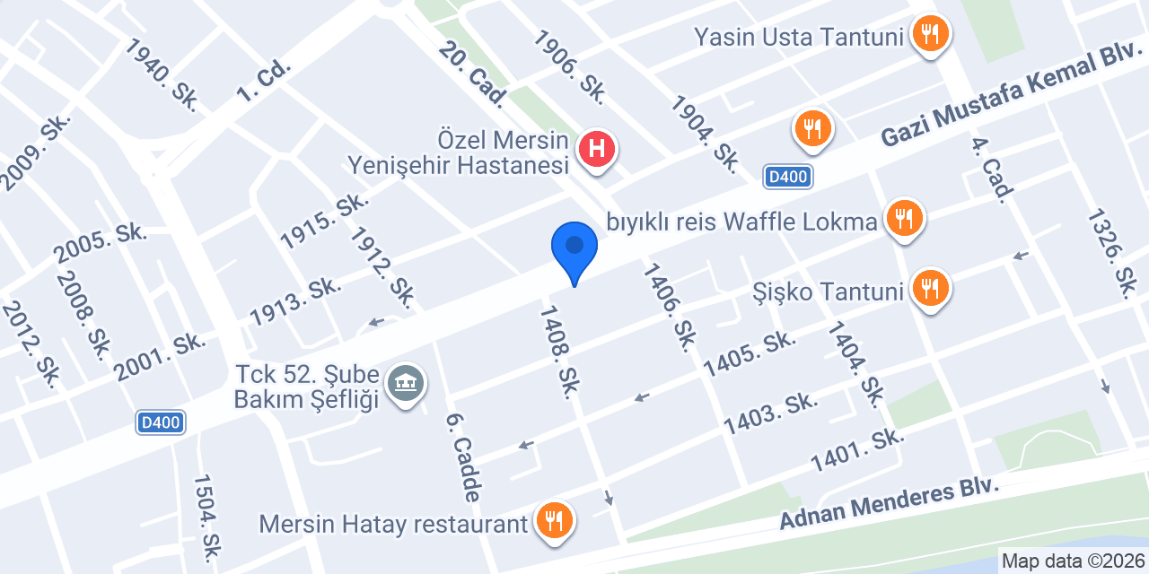 TEB Mersin Pozcu Şubesi konumu
