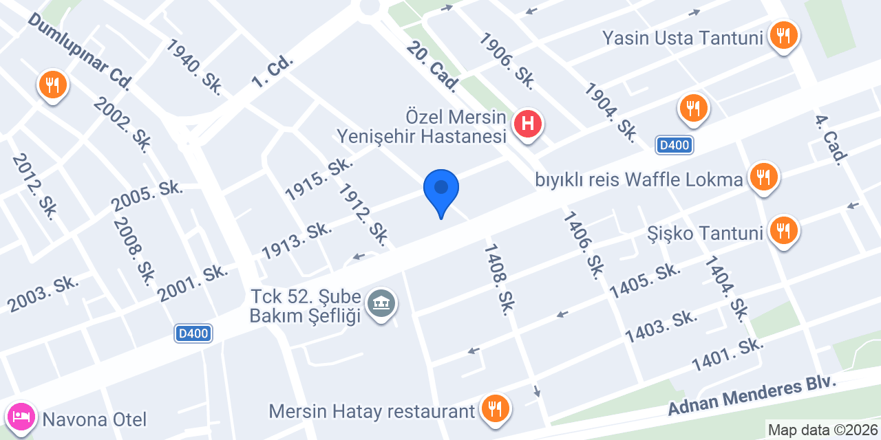 Mersin Kitabevi konumu