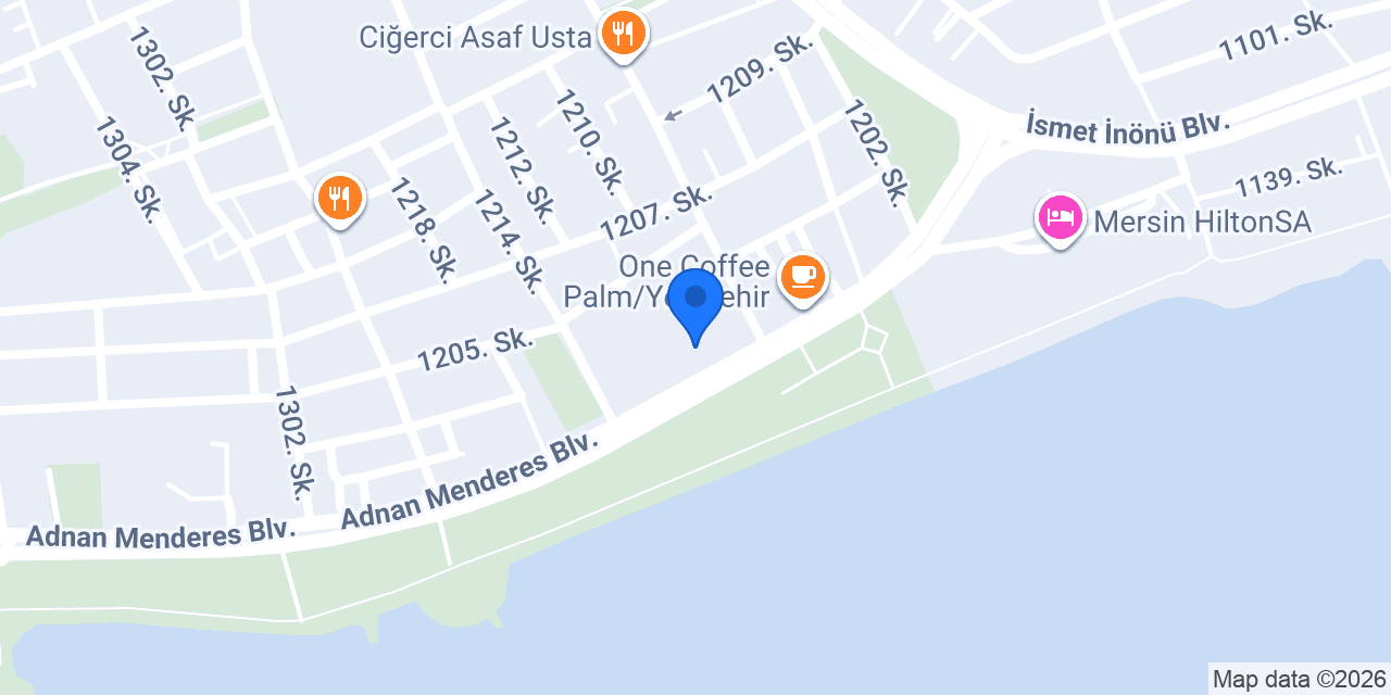 Fibabanka Mersin Şubesi konumu