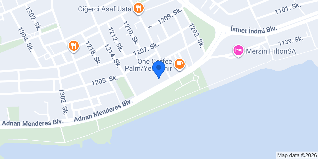 Dilek Ticaret Mersin Şube konumu