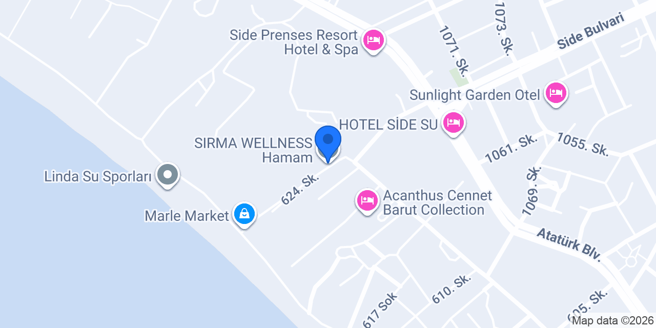 SIRMA WELLNESS Hamam konumu