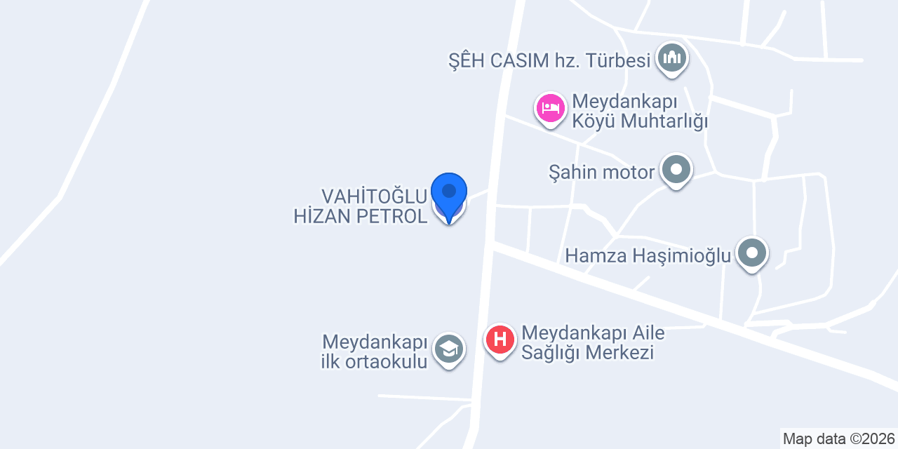 VAHİTOĞLU HİZAN PETROL konumu